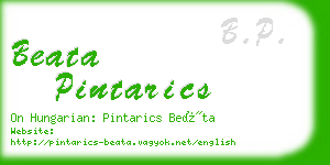 beata pintarics business card
